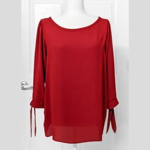 ANN TAYLOR LOFT Blouse - Brick Red